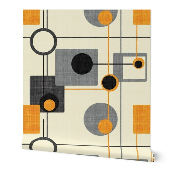 Wallpaper Roll Mid Century Colour Vintage Retro Modern Geometric 24in x 27ft